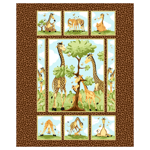 Susybee Zoe the Giraffe 36" Quilt Panel 20355-280 