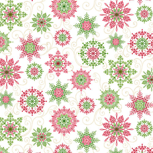 Winter Garden Christmas Snowflakes Cream 2831-33