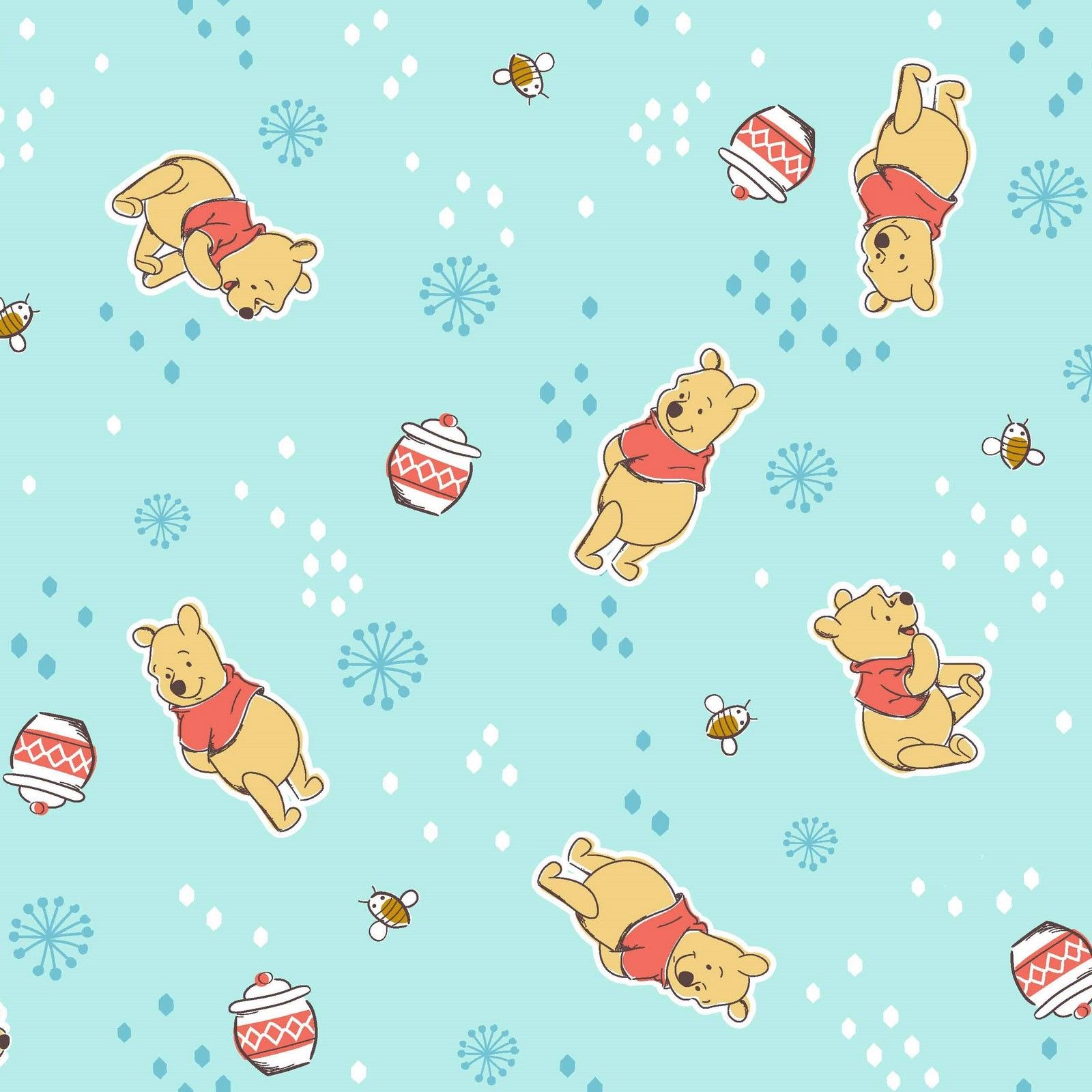 Rare Original Winnie the Pooh Cotton Fabric -   Vintage winnie the  pooh, Disney fabric, Winnie the pooh