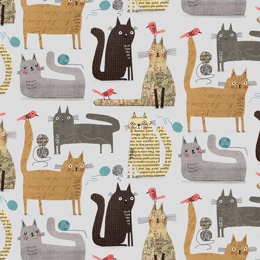 It's Raining Cats and Dogs Novelty Fabric by Benartex - The Oz 