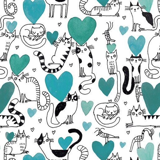It's Raining Cats and Dogs Novelty Fabric by Benartex - The Oz Material ...
