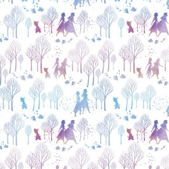 Licensed Frozen 2 Novelty Fabric - Anna, Elsa, Olaf, Kristoff, and