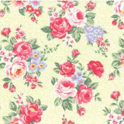 Floral Collection Fabric Details about   Lecien Princess Rose Green/Wh/Blue/Yellow Rose 