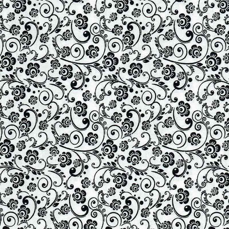 Black White Collection quilt fabric by Kennard and Kennard features