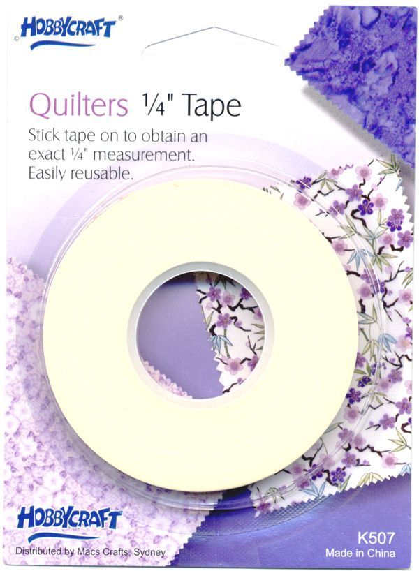 Quilters 1/4 Tape stick on to obtain an exact 1/4" measurement