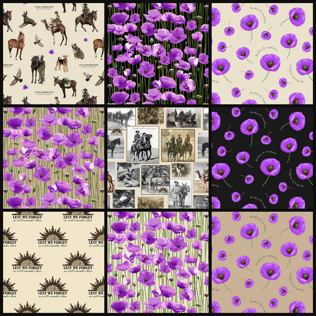 Animals of War Collection - Anzac - Fabric for Quilts, Clothing, Home  Decorating, Sewing, Craft