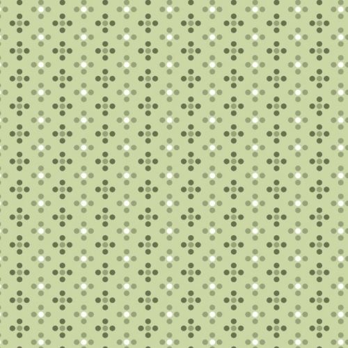 Native Blush Flower Dots Green
