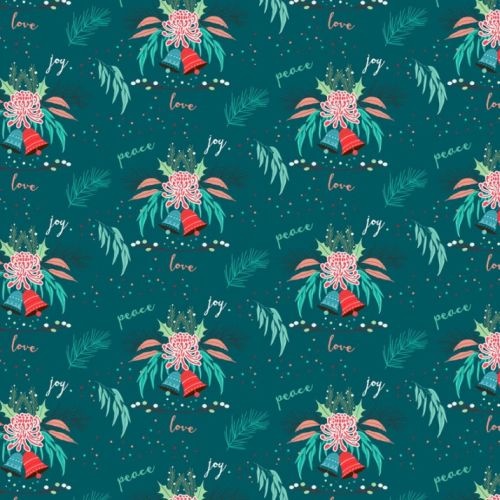 Aussie Christmas Peace Joy Love Teal