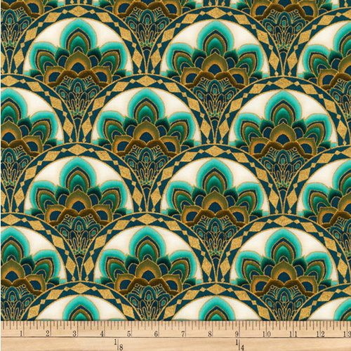 Terracina Metallic Scallop Teal