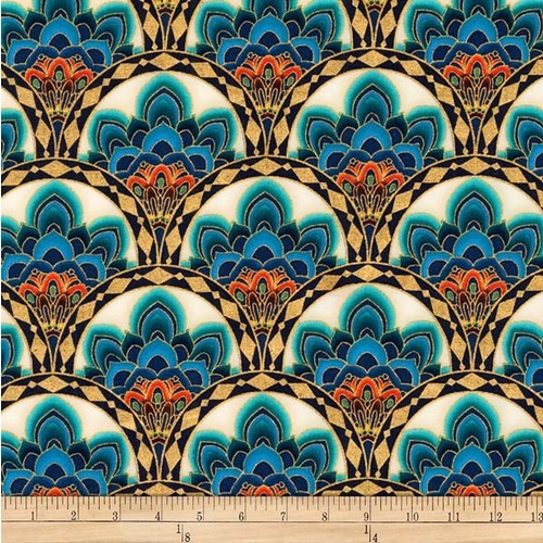 Terracina Metallic Scallop Blue