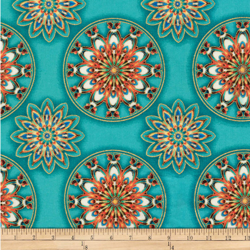 Terracina Metallic Circle Madalays Aqua
