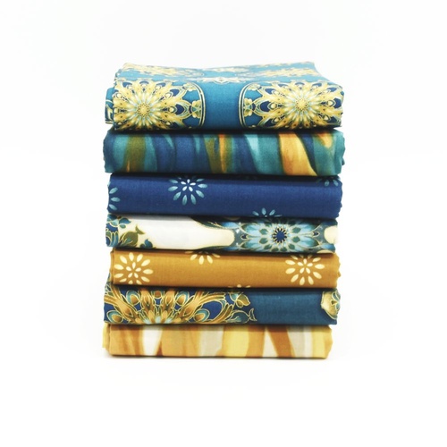 Terracina Metallic FQ Bundle Teal