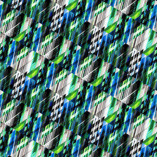 Matrix Digital Backing Green Blue 108"