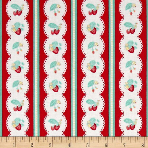 The Shabby Strawberry Stripe Red