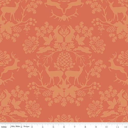 Organica Deer Silhouette Damask Orange