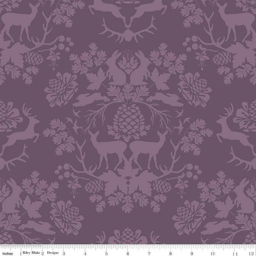 Organica Deer Silhouette Damask Purple