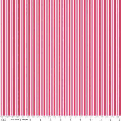 Flutterberry Stripe Red Pink