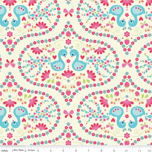 Flutterberry Plume Swans Cream