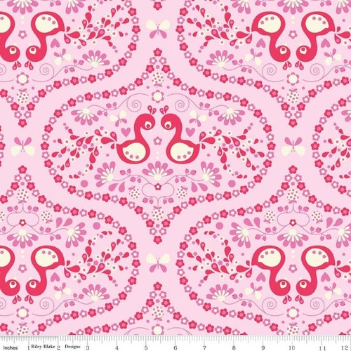 Flutterberry Plume Swans Pink
