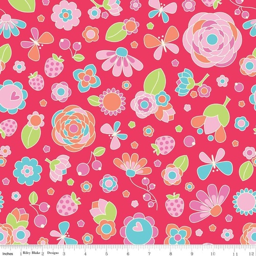 Flutterberry Main Butterfly Floral Red