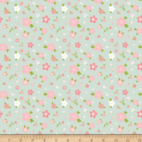 Sweet Baby Girl Flowers Mint