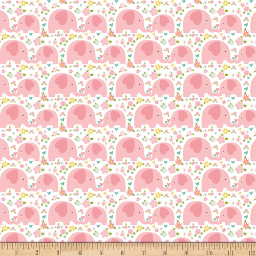 Sweet Baby Girl Elephants Pink