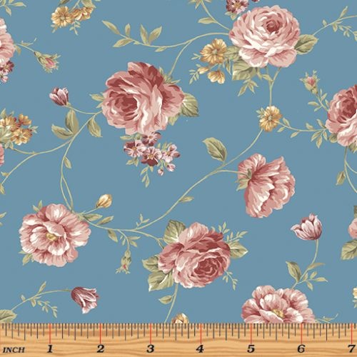 Zelie Ann Else's Flowers Teal