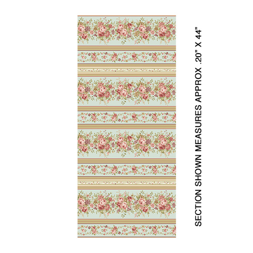 Zelie Ann Border Stripe Sage 1846