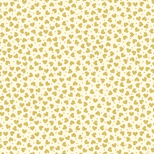 Metallic Mixers Hearts Cream Gold 707