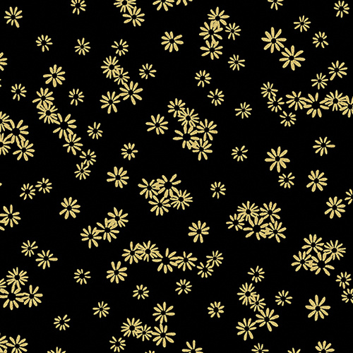 Metallic Mixers Flowers Black Gold 999