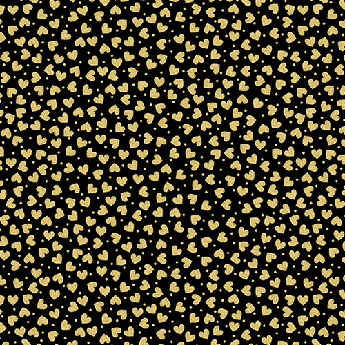 Metallic Mixers Hearts Black Gold 799