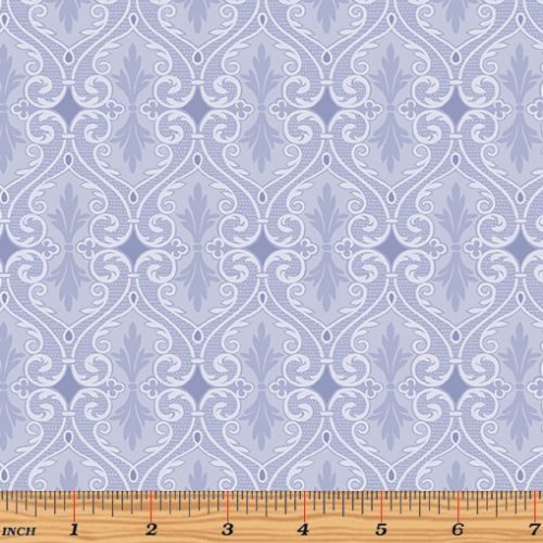 Totally Tulips Damask Periwinkle 3655