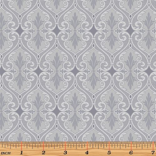 Totally Tulips Damask Grey