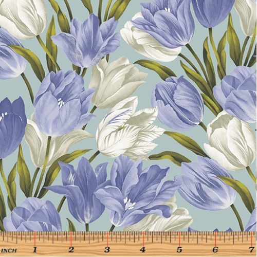 Totally Tulips Periwinkle Teal