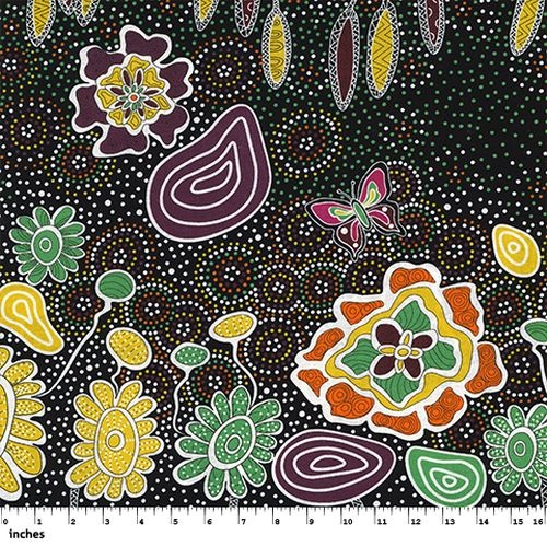 Australian Aboriginal Summertime Rainforest Black
