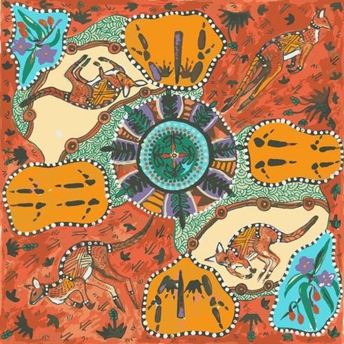 Australian Aboriginal Design Mirram Mirram 145cm Wide