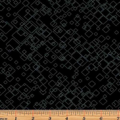 Fabric Remnant -Geo Squares 44cm