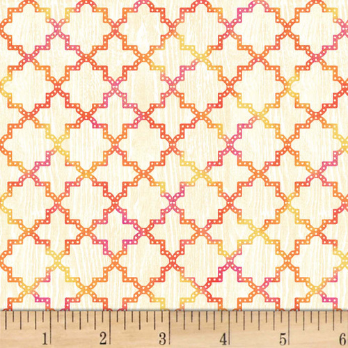 Butterfly Dreams Quatrefoil Cream Pink