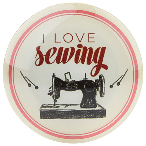 Glass Sewing Magnet I Love Sewing