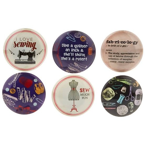 6 x Glass Sewing Magnets