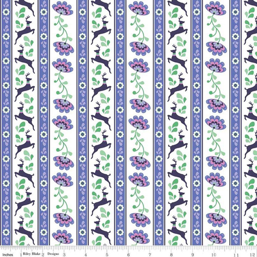 Lucy's Garden Deer Stripe Purple