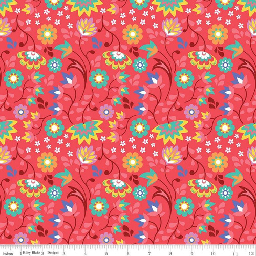 Lucy's Garden Floral Red