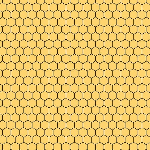 Queen Bee Honeycomb Hexi Gold 