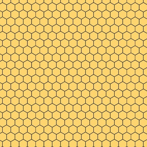 Queen Bee Honeycomb Hexi Gold 