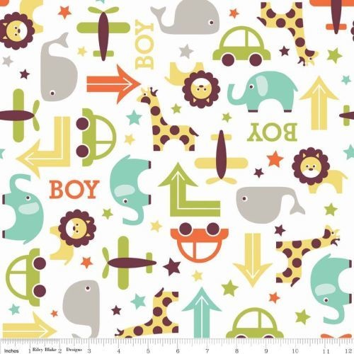 Fabric Remnant -Oh Boy Knit 55cm