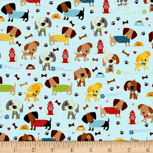 Fabric Remnant -Doggy Dog Knit 52cm