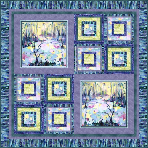 Naturesong Digital Quilt Kit Blue