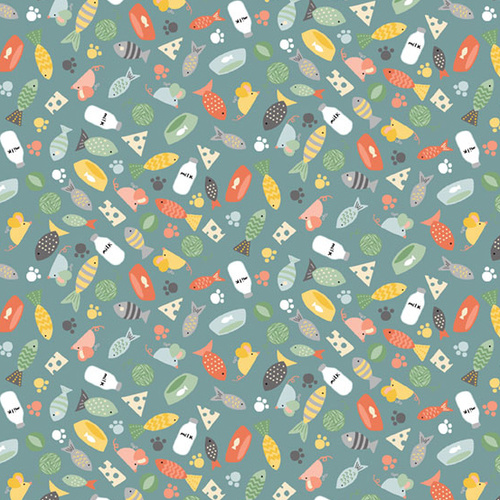 Cool Cats Scatter Turquoise