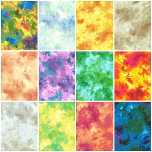 Sunny Splash Mottled Blender FQ Bundle