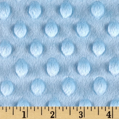 Remnant - Minky Dimple Dot Blue 50cm